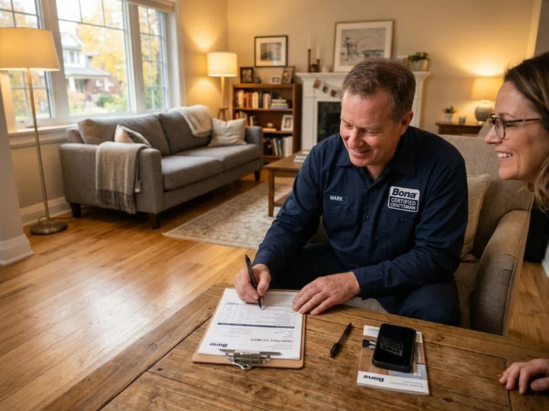 Bona Certified craftsman writing a fixed-price estimate