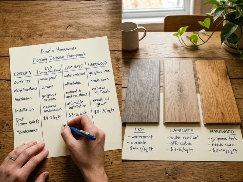 Decision matrix by room use case