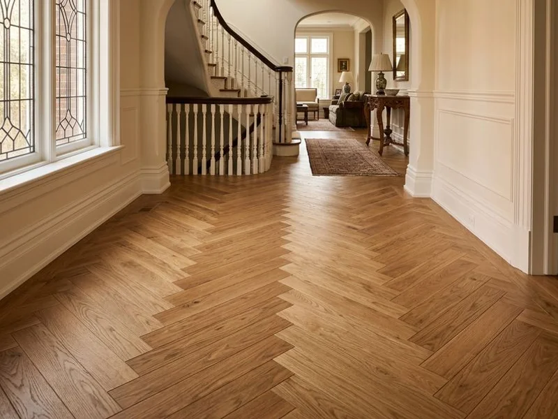 Custom Pattern Flooring (Herringbone & Chevron) project 1