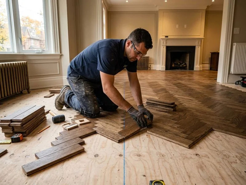 Custom Pattern Flooring (Herringbone & Chevron) project 4