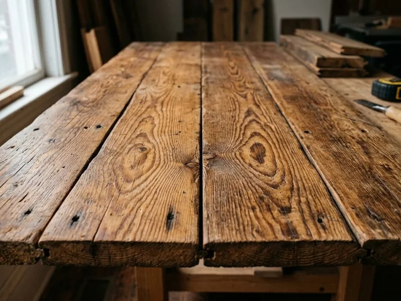 Reclaimed era-matched Red Pine stock for Victorian floor restoration