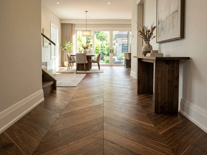 Custom Pattern Flooring (Herringbone & Chevron) project 2