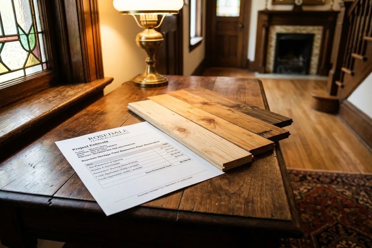 Cost breakdown for a Toronto heritage hardwood restoration project