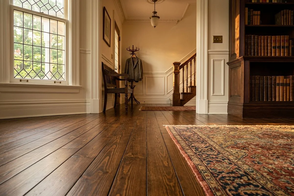 Restored Victorian narrow-board Red Pine with Rubio Monocoat in a Rosedale heritage home